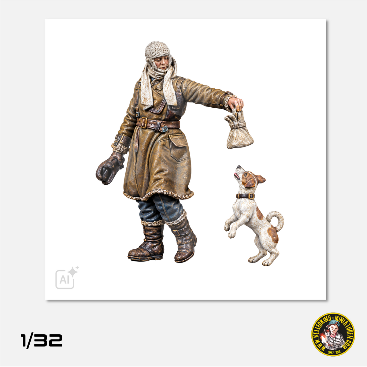 1/32 RFC pilot with dog "Comrades"