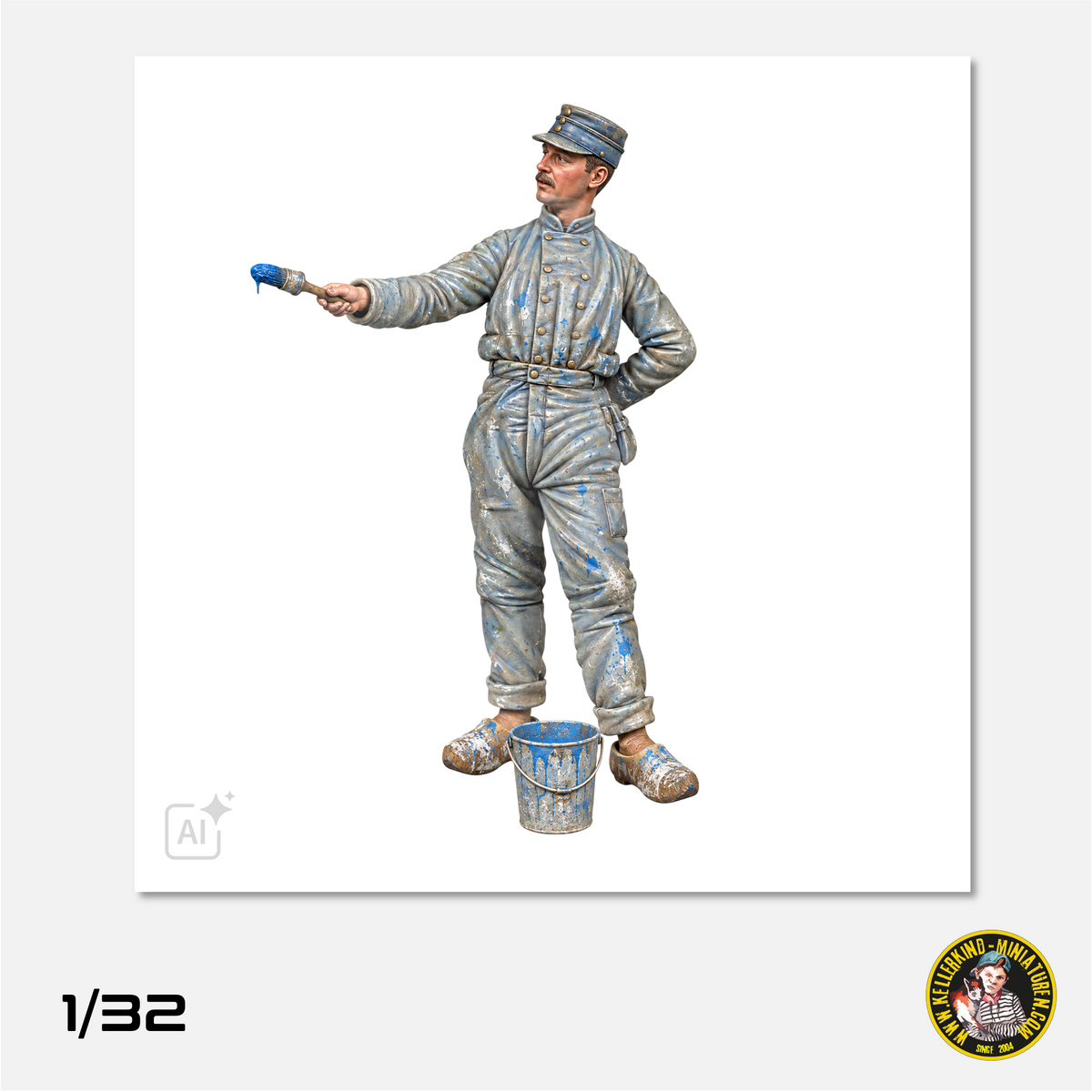 1/32 French mechanic with brush "L'artiste"