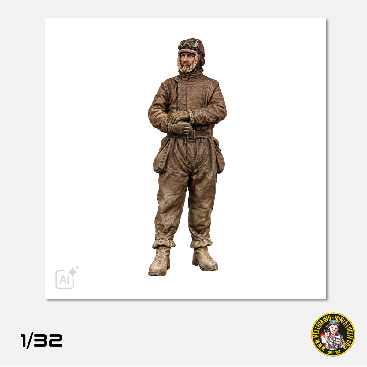 1/32 USAAS pilot puts on his gloves
