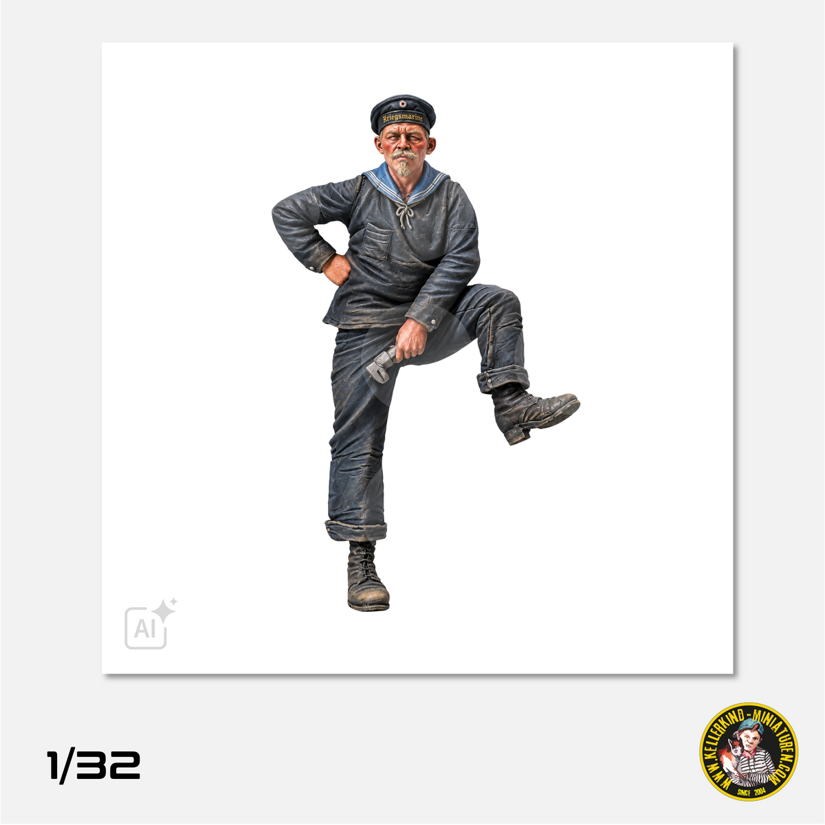 1/32 German naval mechanic with caliper