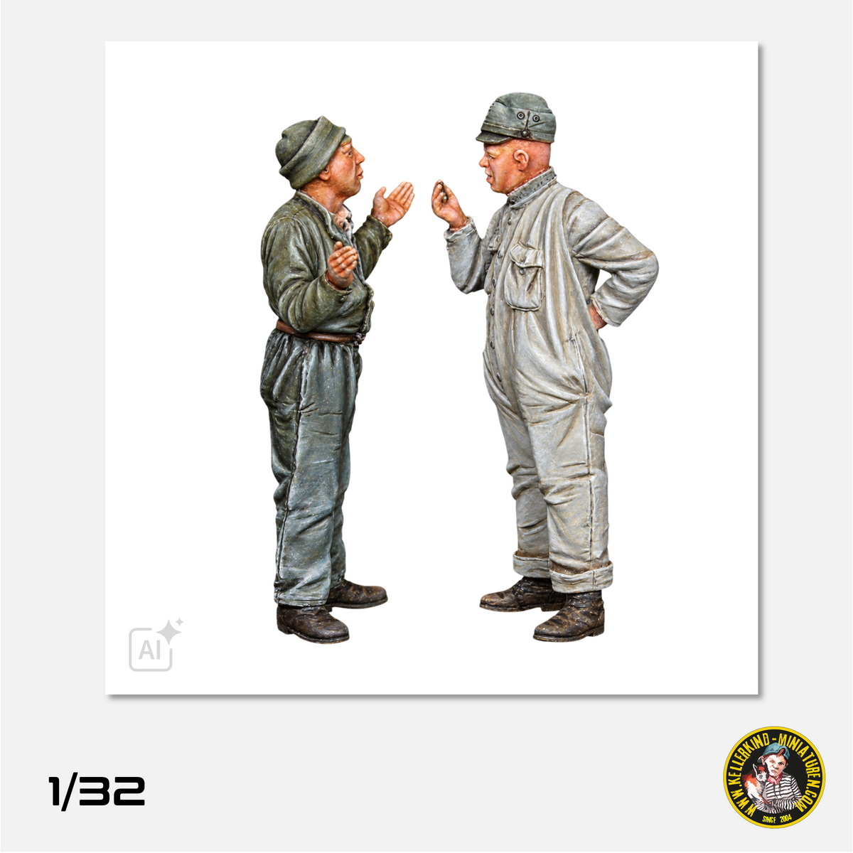 1/32 Two arguing Italian mechanics "Che diavolo"