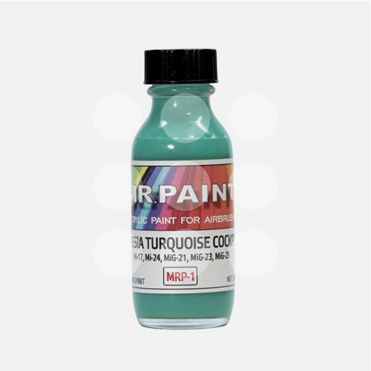 Mr. Paint - Russian Cockpit Turquoise - Mi-17, Mi-24, MiG-21, MiG-23, MiG-25, MiG-3 -  Acrylic Lacque Paint - MRP-001 - Gothaforce