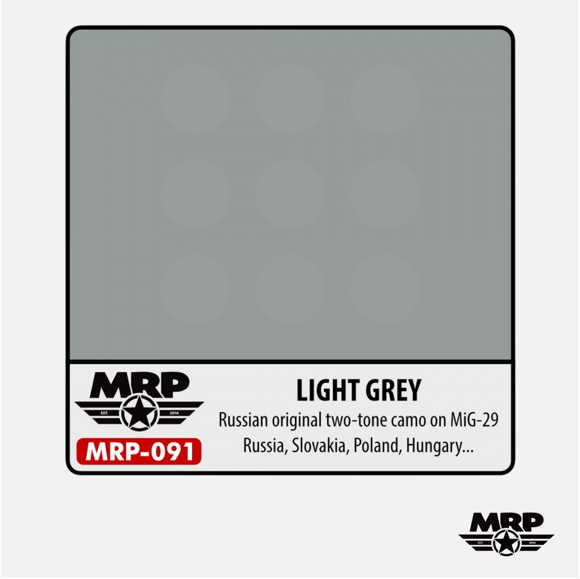 Light Grey - Russian original two-tone camo on MiG-29 Russia, Slovakia, Poland, Hungary, ...