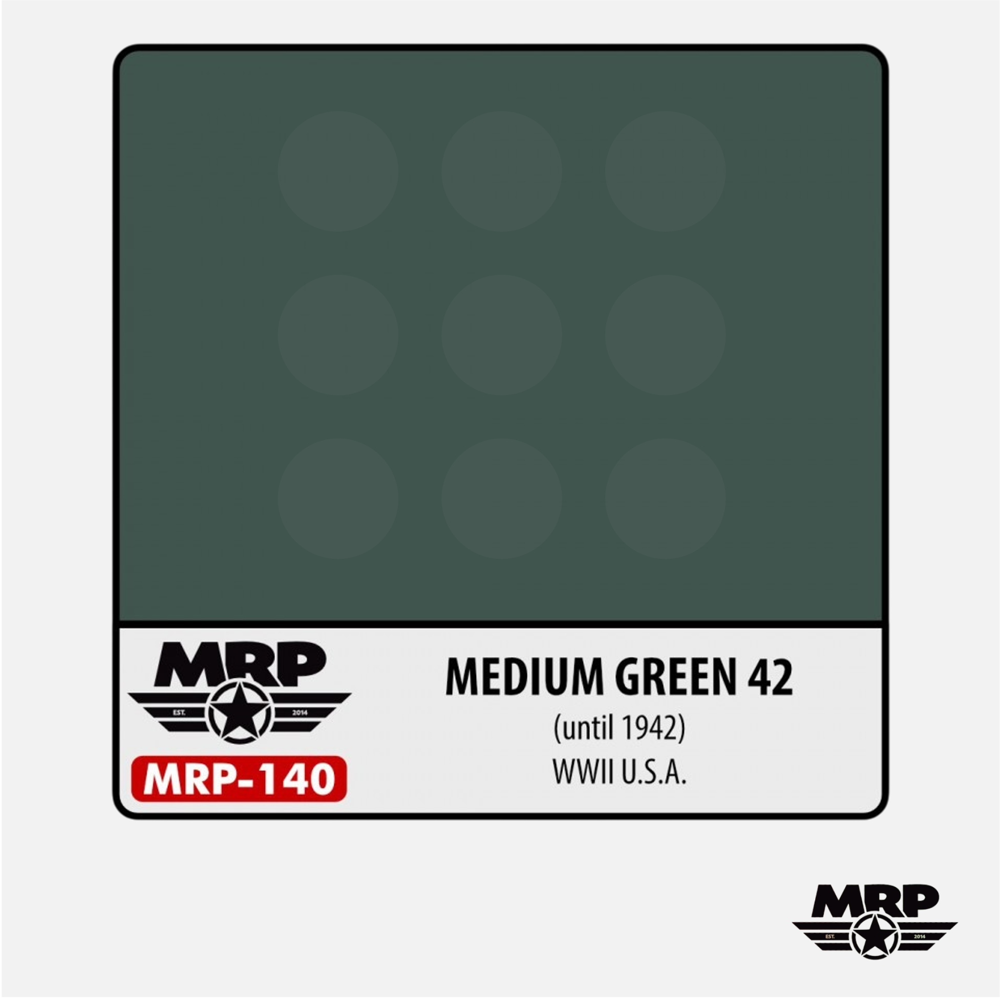 Mr.Paint - Acrylic Lacquer Paint - Medium Green 42 (until 1942) WWII USA - MRP-140 - Gothaforce