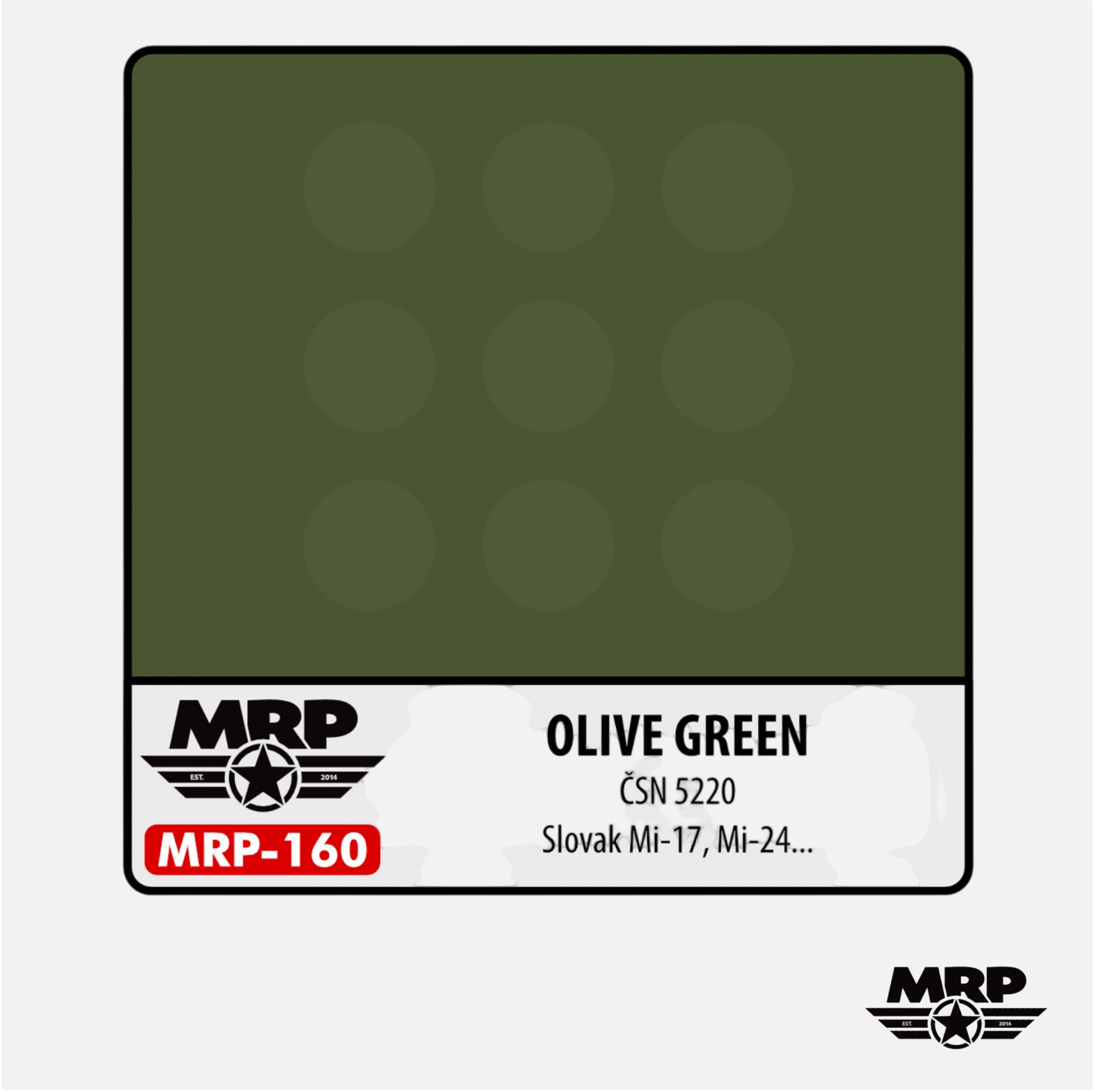 Mr.Paint - Acrylic Lacquer Paint - Olive Green ČSN 5220 Slovak Mi-17, Mi-24 - MRP-160 - Gothaforce