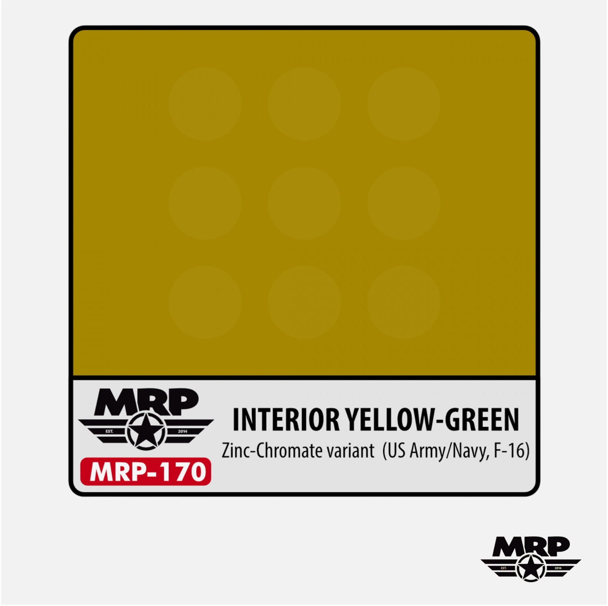 Mr.Paint - Acrylic Lacquer Paint - Interior Yellow Green Zinc-Chromate variant US Army/Navy, F-16 - MRP-170 - Gothaforce
