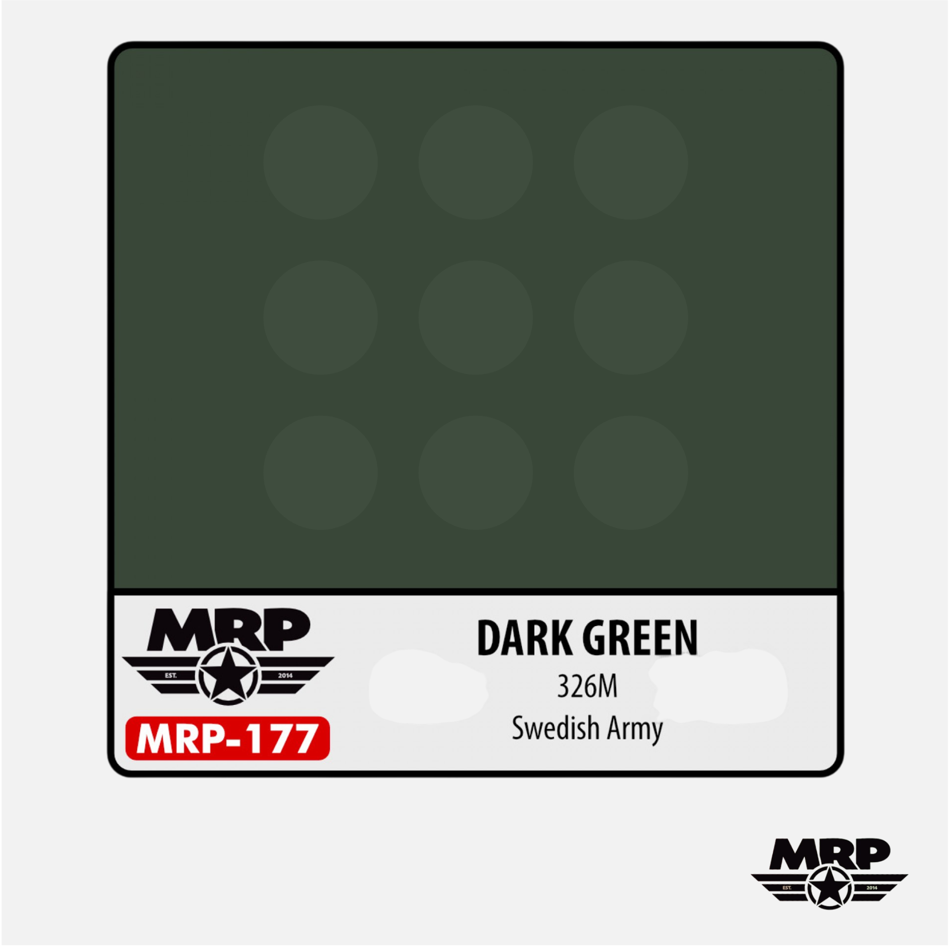 Mr.Paint - Acrylic Lacquer Paint - Dark Green 326M Swedish Army - MRP-177 - Gothaforce