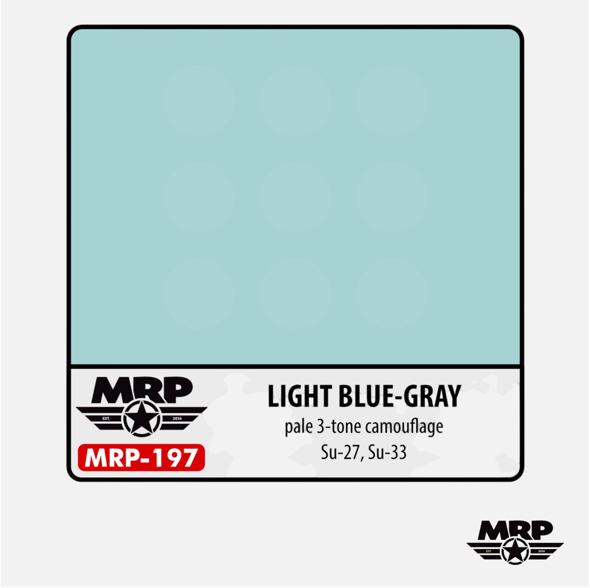 Mr.Paint - Acrylic Lacquer Paint - Light Blue-Gray pale 3-tone camouflage Su-27, Su-33 - MRP-197 - Gothaforce