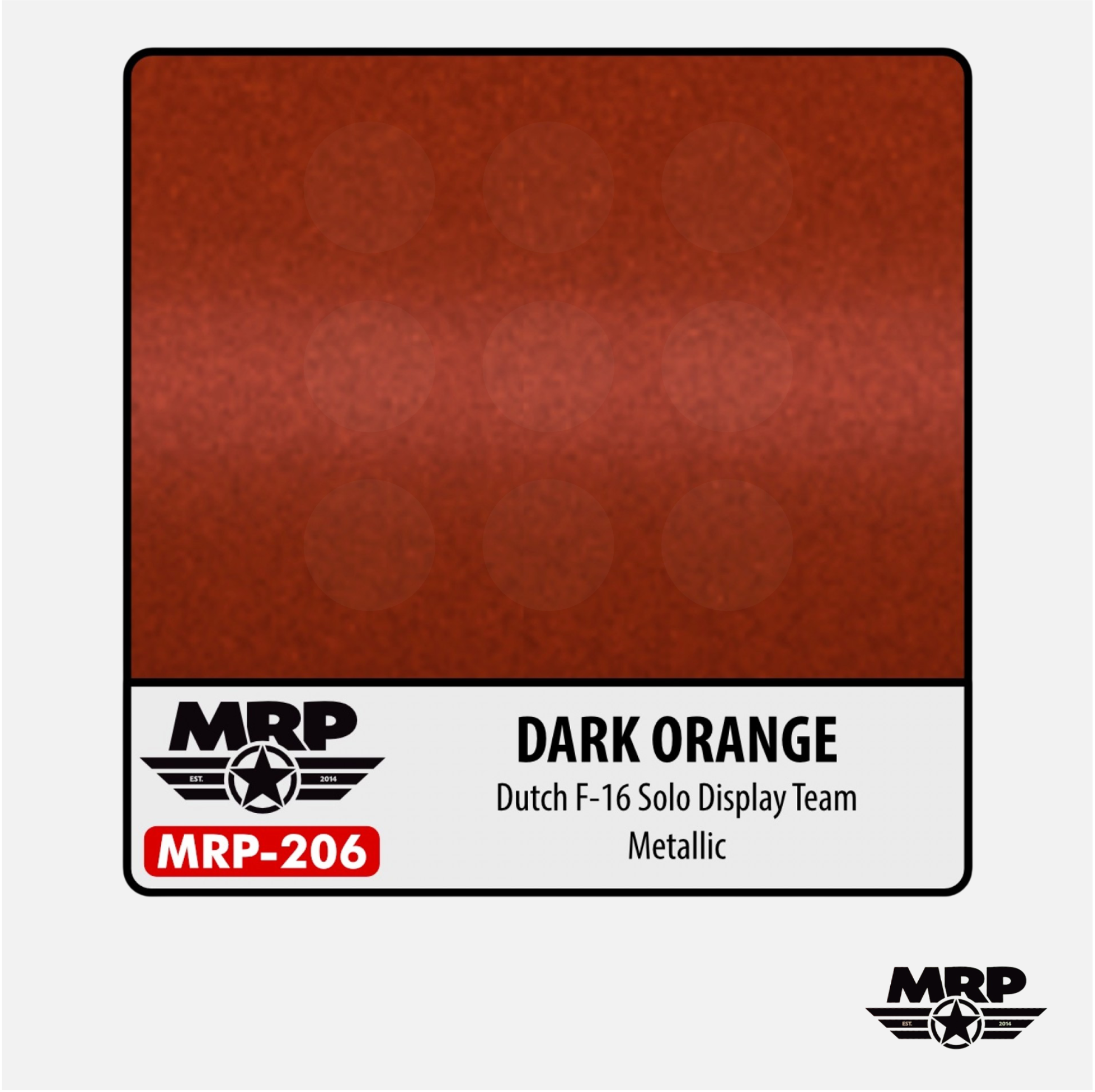 Mr.Paint - Acrylic Lacquer Paint - Dark Orange Dutch F-16 Solo Display Team Metallic - MRP-206 - Gothaforce