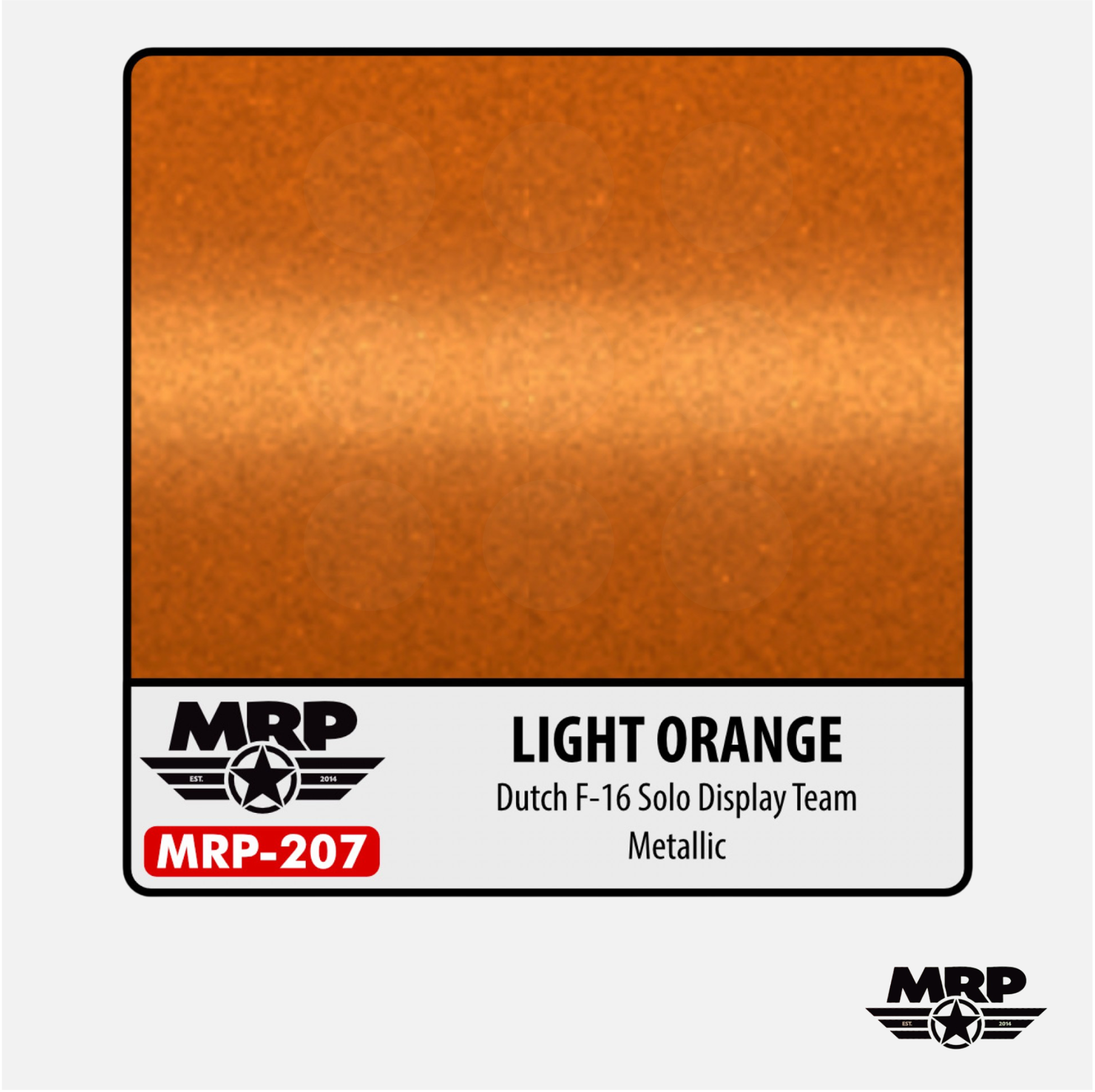 Mr.Paint - Acrylic Lacquer Paint - Light Orange Dutch F-16 Solo Display Team Metallic 2x bottles - MRP-207 - Gothaforce