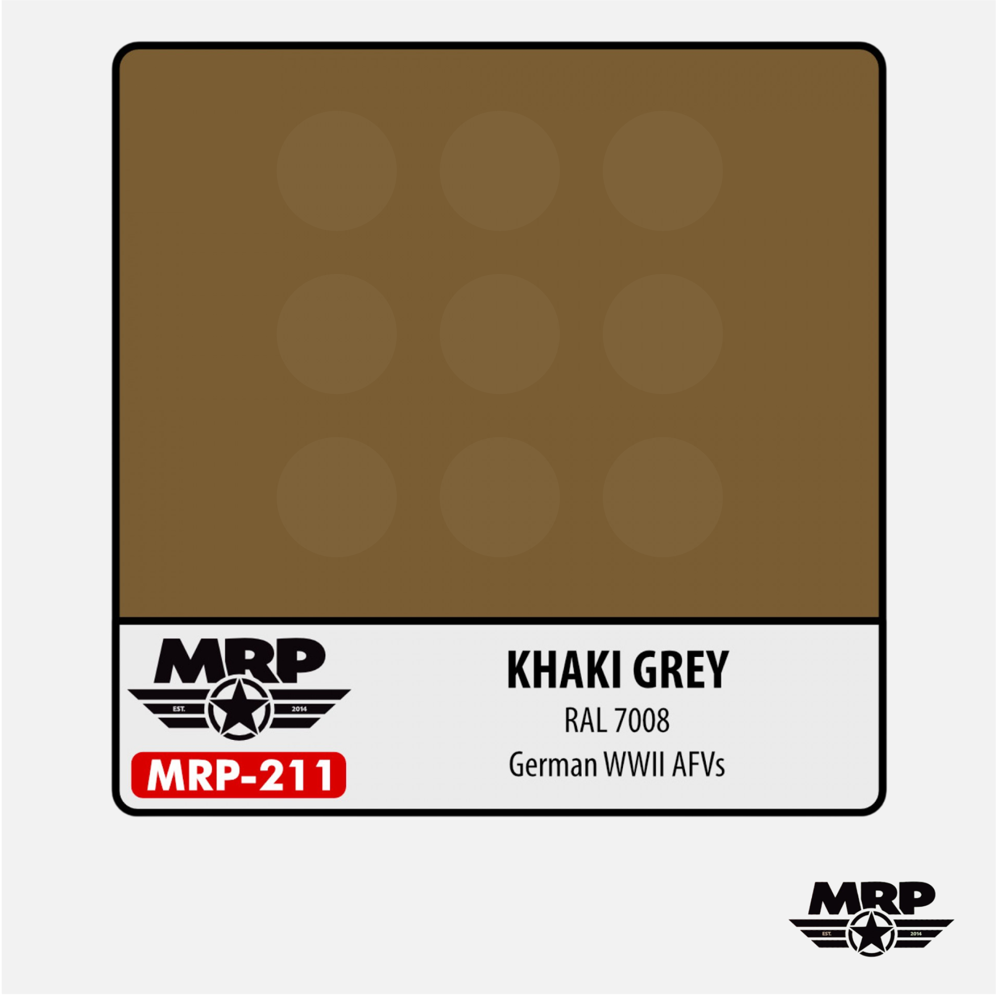 Mr.Paint - Acrylic Lacquer Paint - Khaki Grey RAL 7008 German WWII AFVs - MRP-211 - Gothaforce