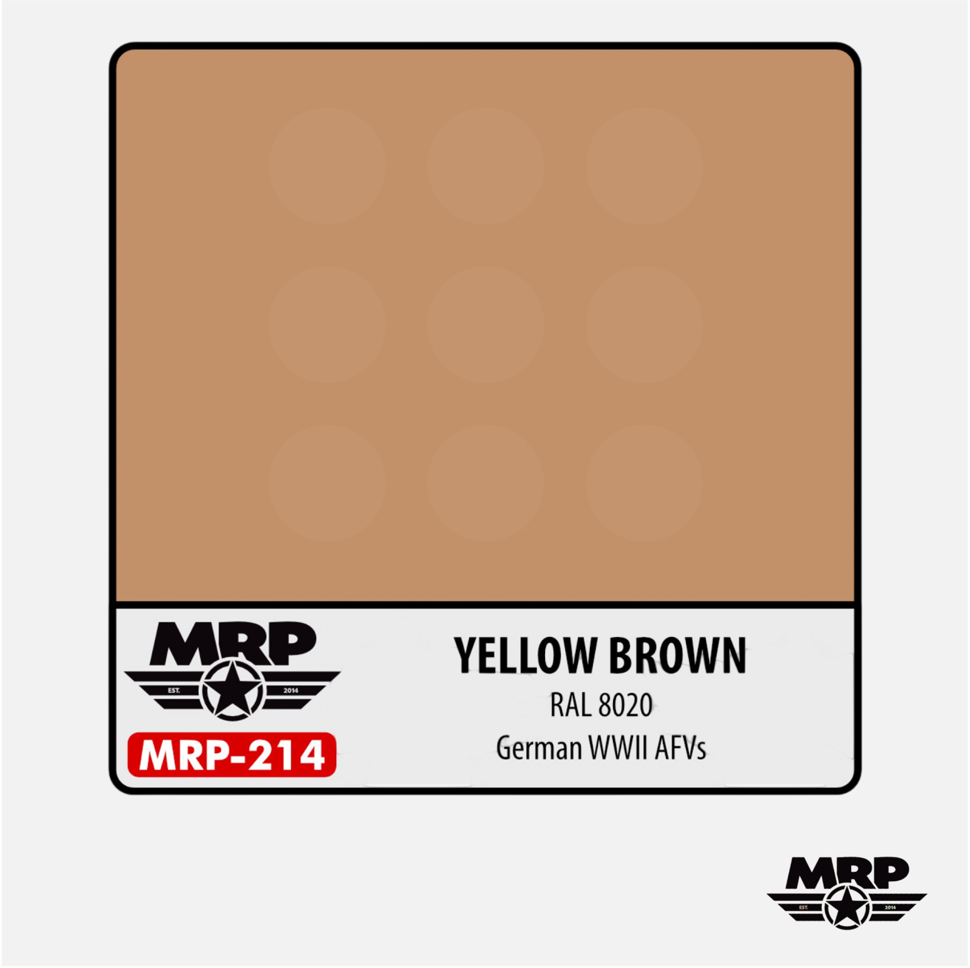 Mr.Paint - Acrylic Lacquer Paint - Yellow Brown RAL 8020 German WWII AFVs - MRP-214 - Gothaforce