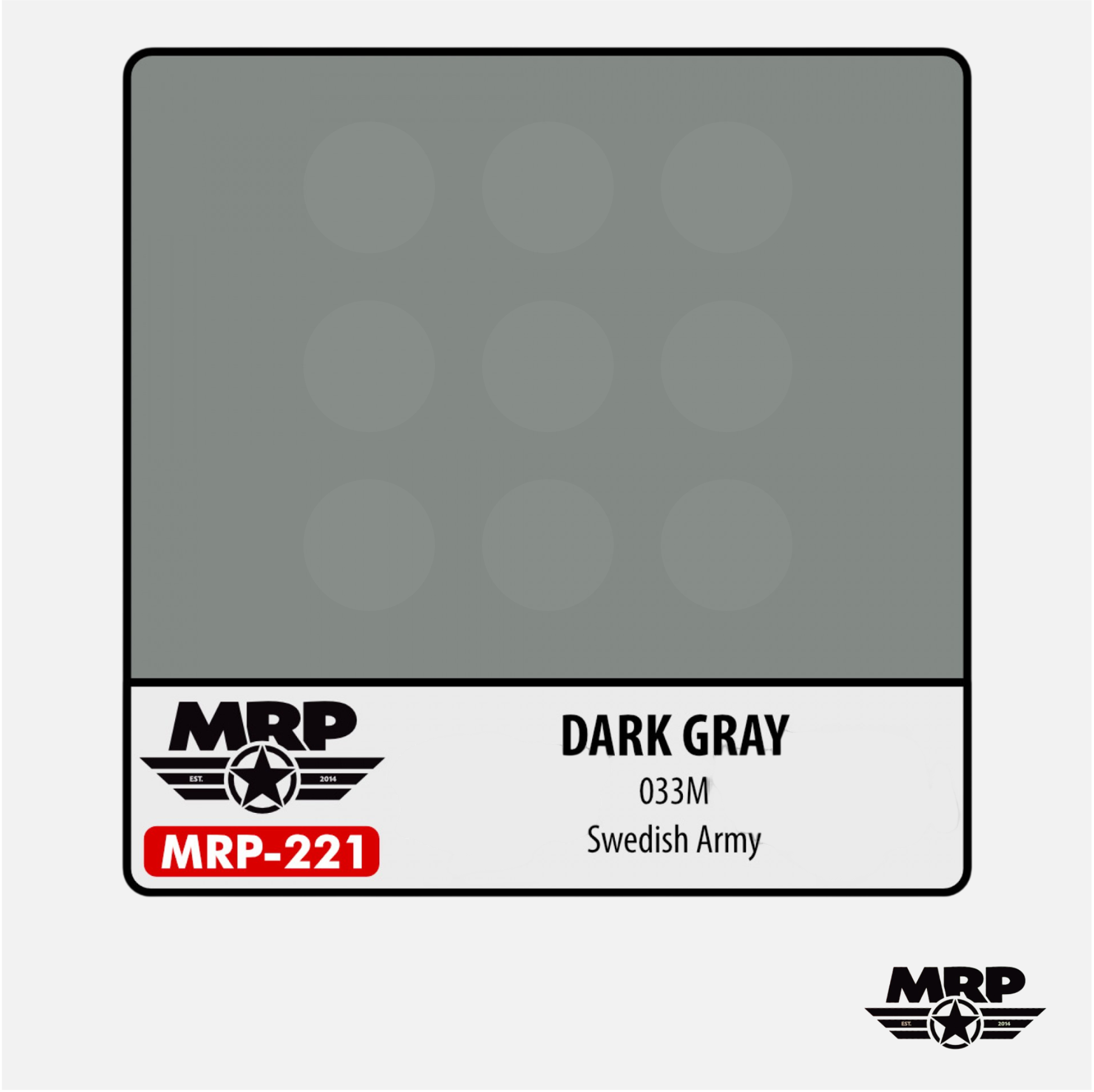 Mr.Paint - Acrylic Lacquer Paint - Dark Grey 033M Swedish Army - MRP-221 - Gothaforce