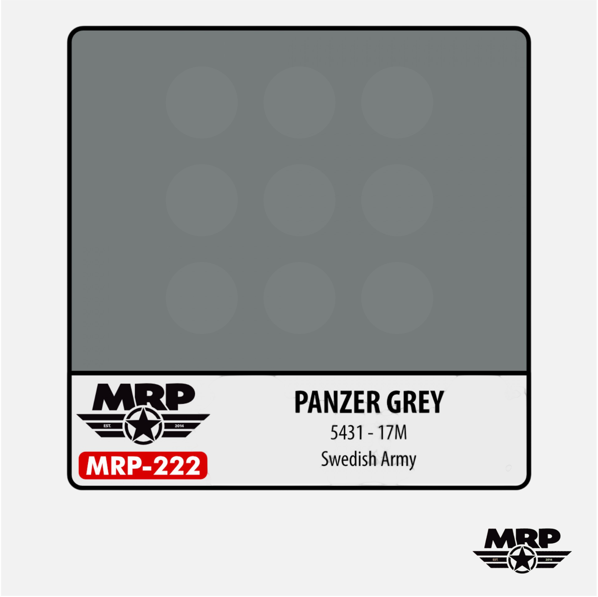 Mr.Paint - Acrylic Lacquer Paint - Panzer Grey 5431 17M Swedish Army - MRP-222 - Gothaforce