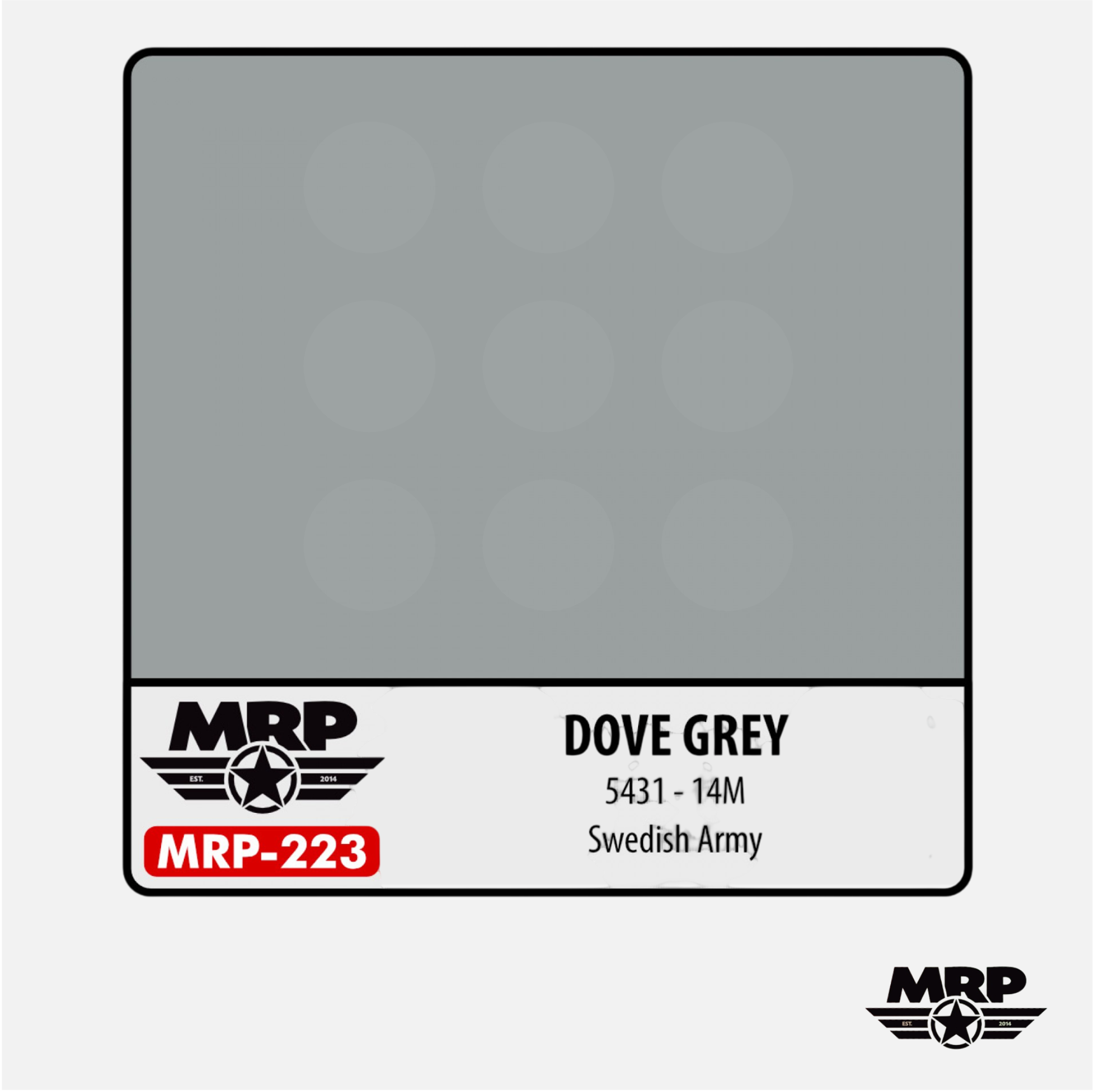 Mr.Paint - Acrylic Lacquer Paint - Dove Grey 5431 14M Swedish Army - MRP-223 - Gothaforce