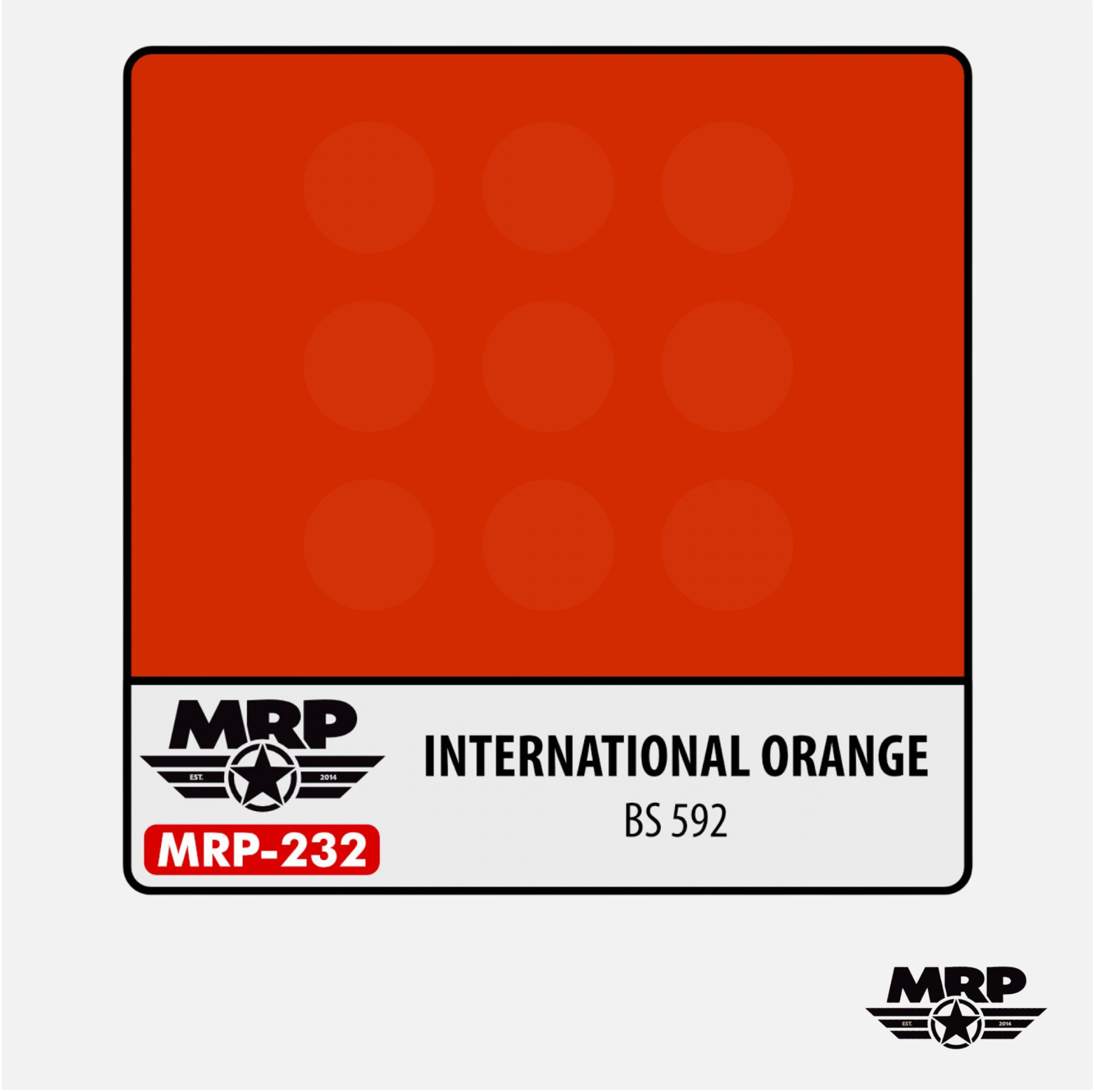 Mr.Paint - Acrylic Lacquer Paint - International Orange BS 592 - MRP-232 - Gothaforce