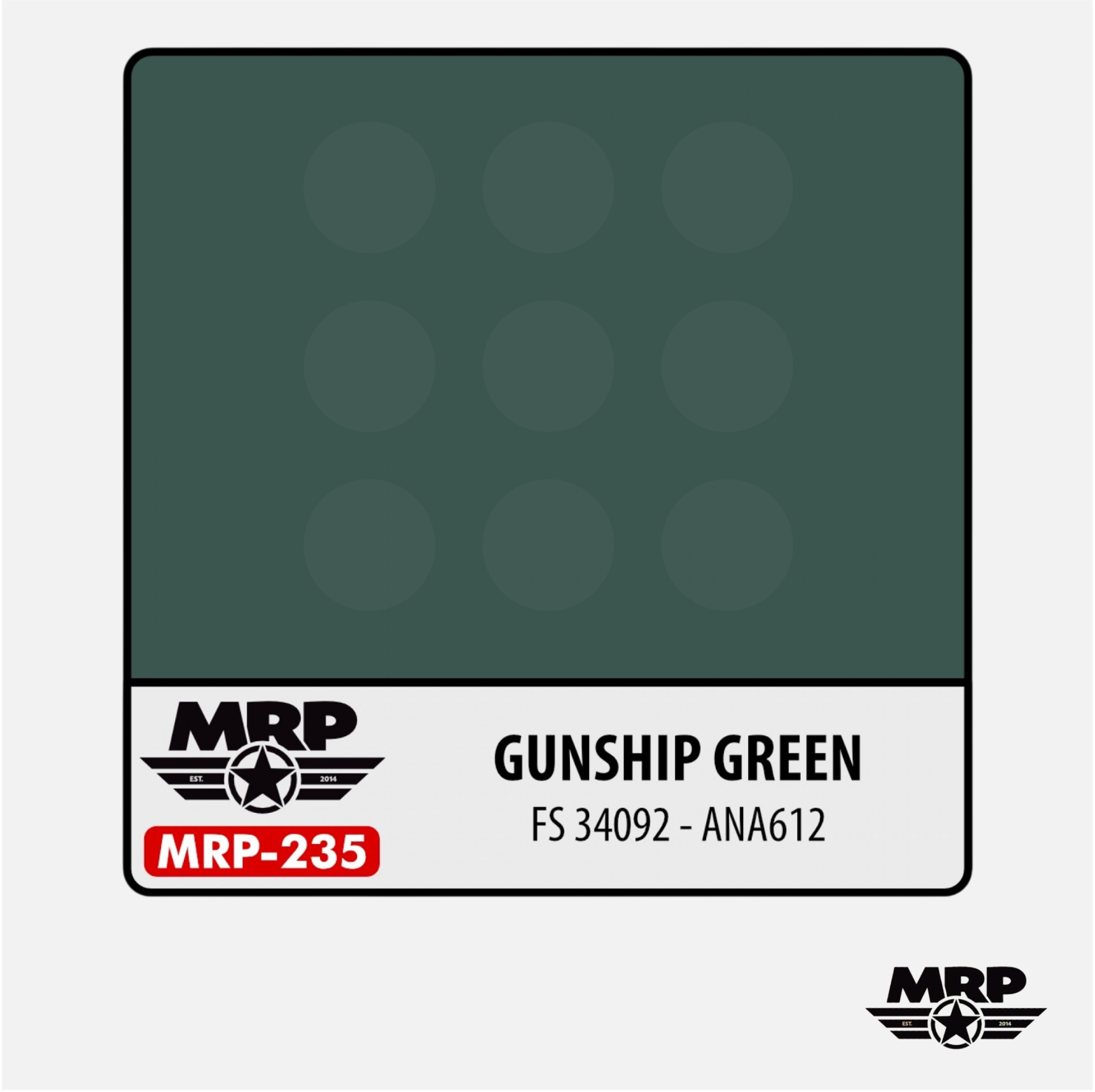 Mr.Paint - Acrylic Lacquer Paint - Gunship Green FS 34092 / ANA 612 - MRP-235 - Gothaforce