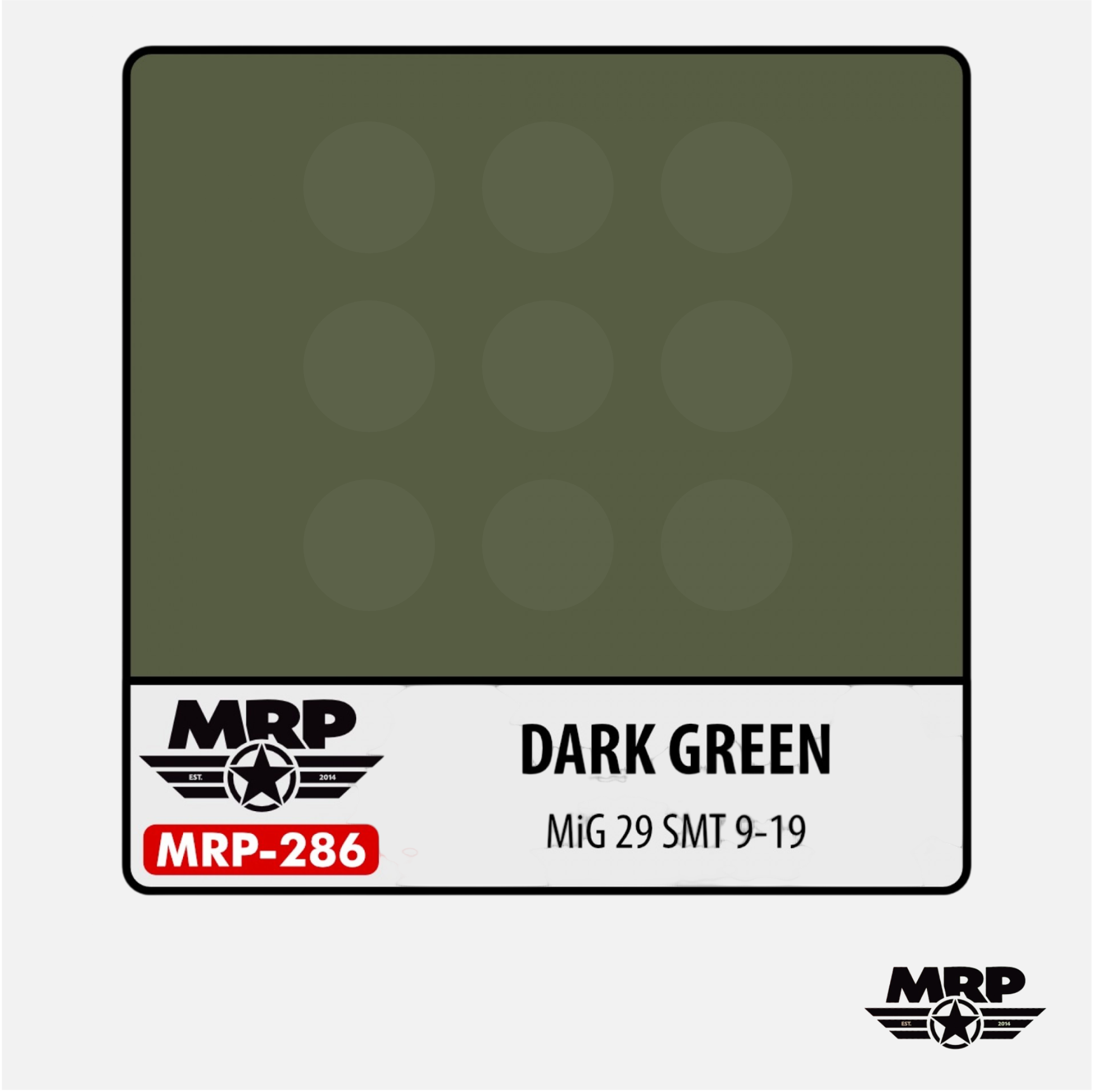 Mr.Paint - Acrylic Lacquer Paint - Dark Green MiG-29 SMT 9-19 - MRP-286 - Gothaforce