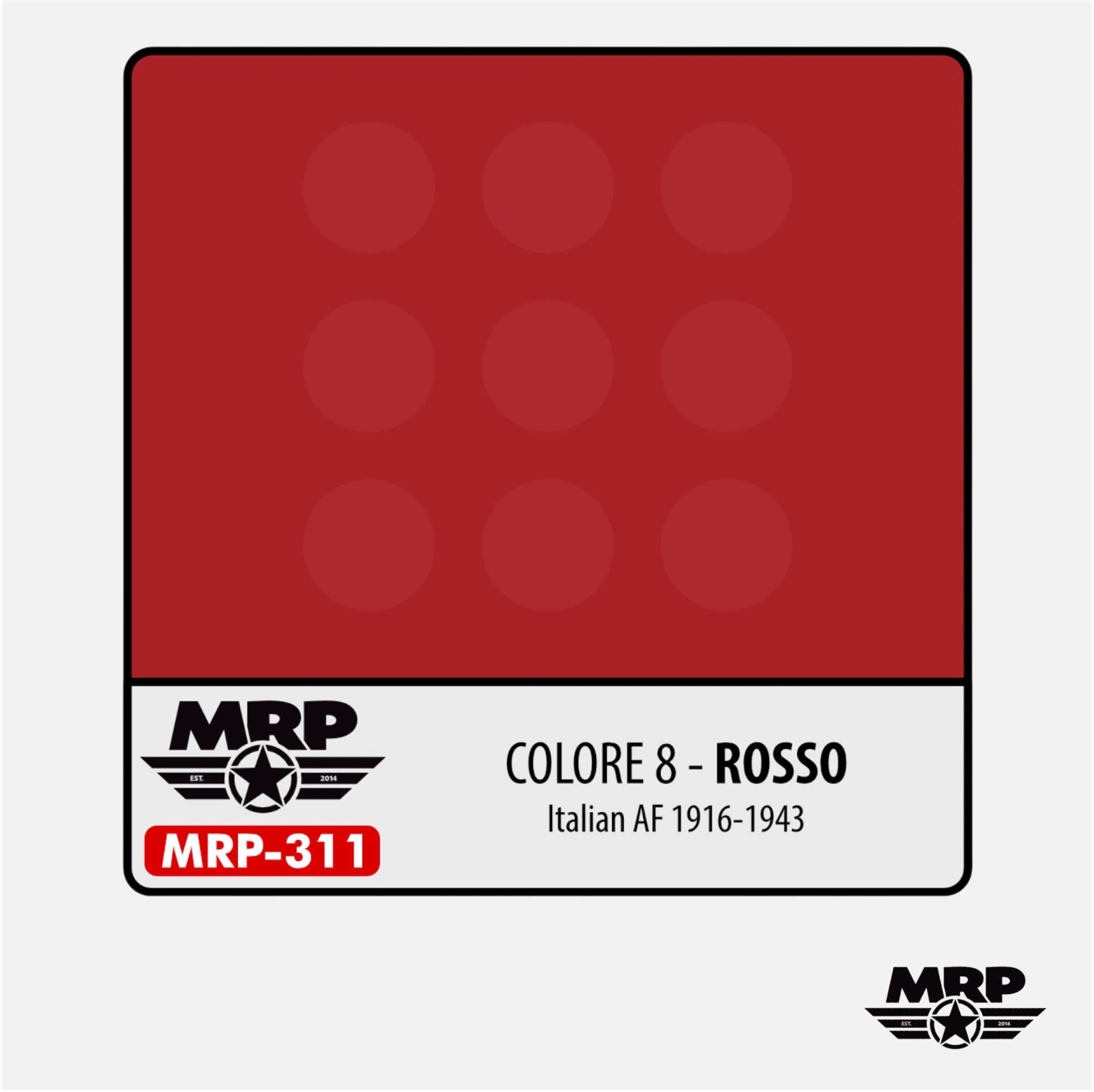 Mr.Paint - Acrylic Lacquer Paint - Colore 8 – Rosso (Italian AF 1916-43) - MRP-311 - Gothaforce