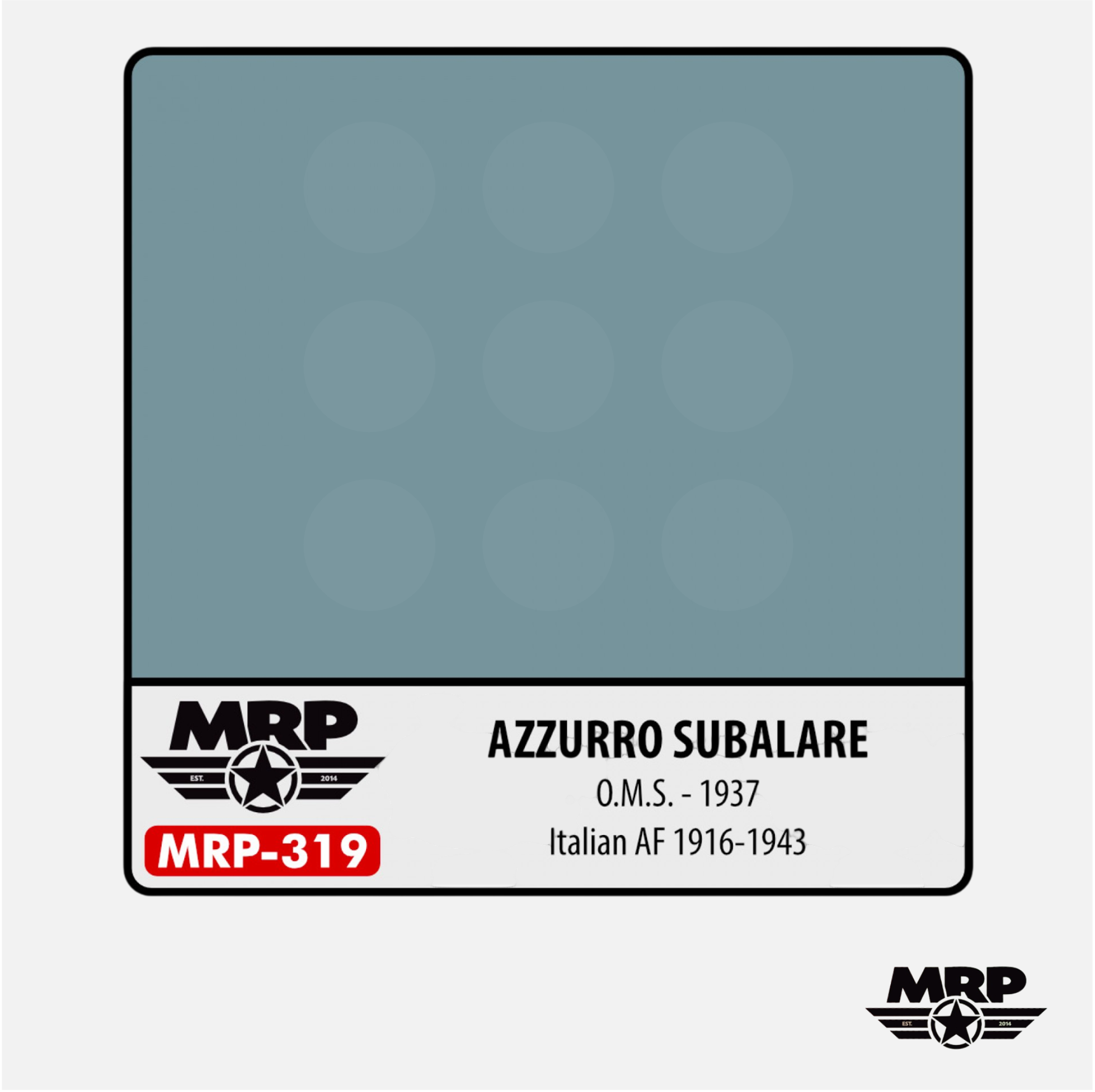 Mr.Paint - Acrylic Lacquer Paint - Azzurro Subalare – O.M.S. 1937 (Italian AF 1916-43) - MRP-319 - Gothaforce