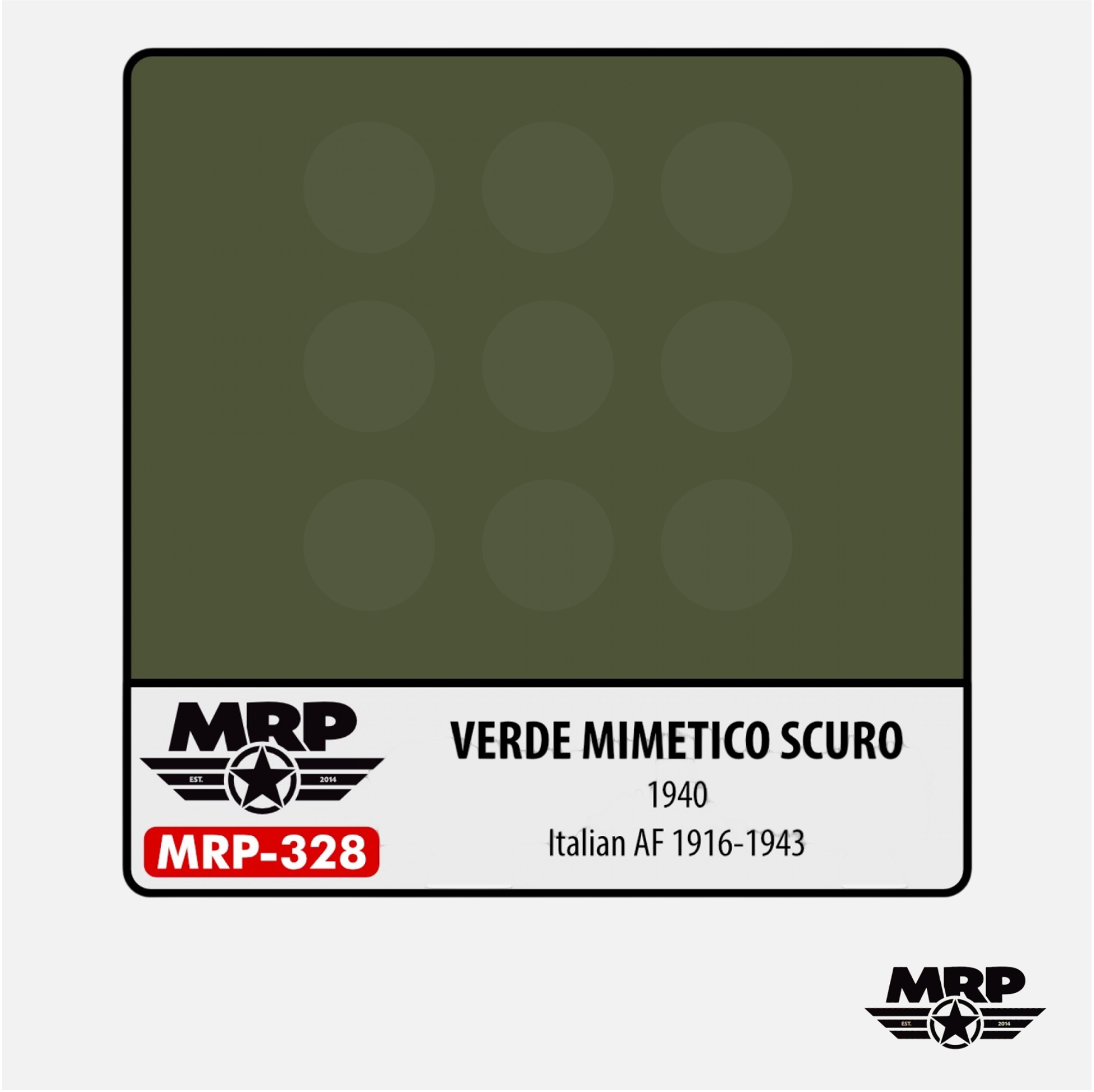 Mr.Paint - Acrylic Lacquer Paint - Verde Mimetico Scuro – 1940 (Italian AF 1916-43) - MRP-328 - Gothaforce
