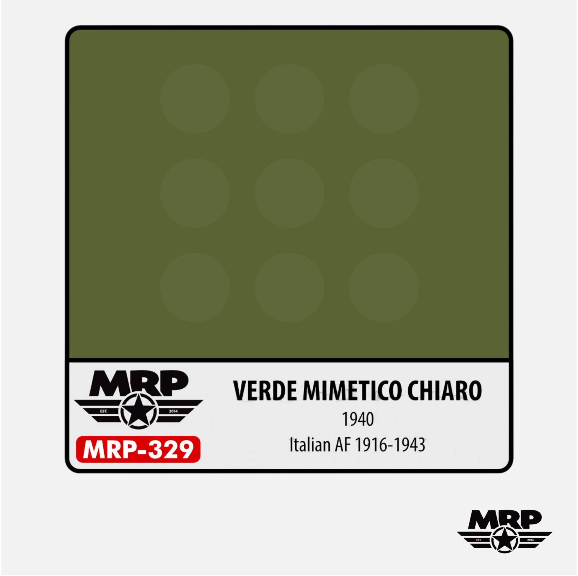 Mr.Paint - Acrylic Lacquer Paint - Verde Mimetico Chiaro – 1940 (Italian AF 1916-43) - MRP-329 - Gothaforce