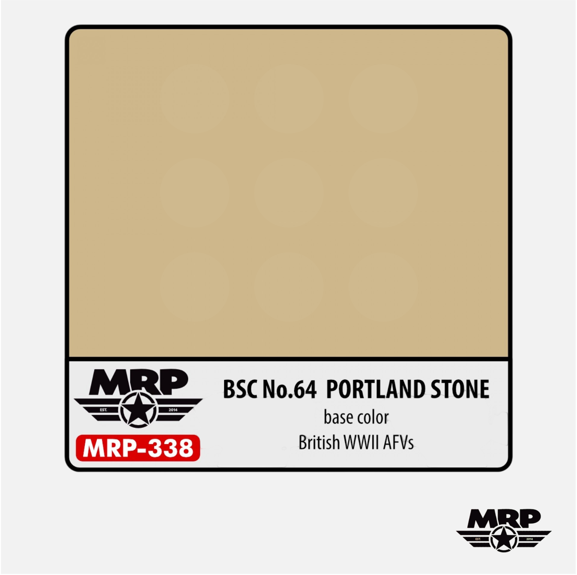 Mr.Paint - Acrylic Lacquer Paint - BSC N° 64 Portland Stone - base color - British WWII AFVs - MRP-338 - Gothaforce