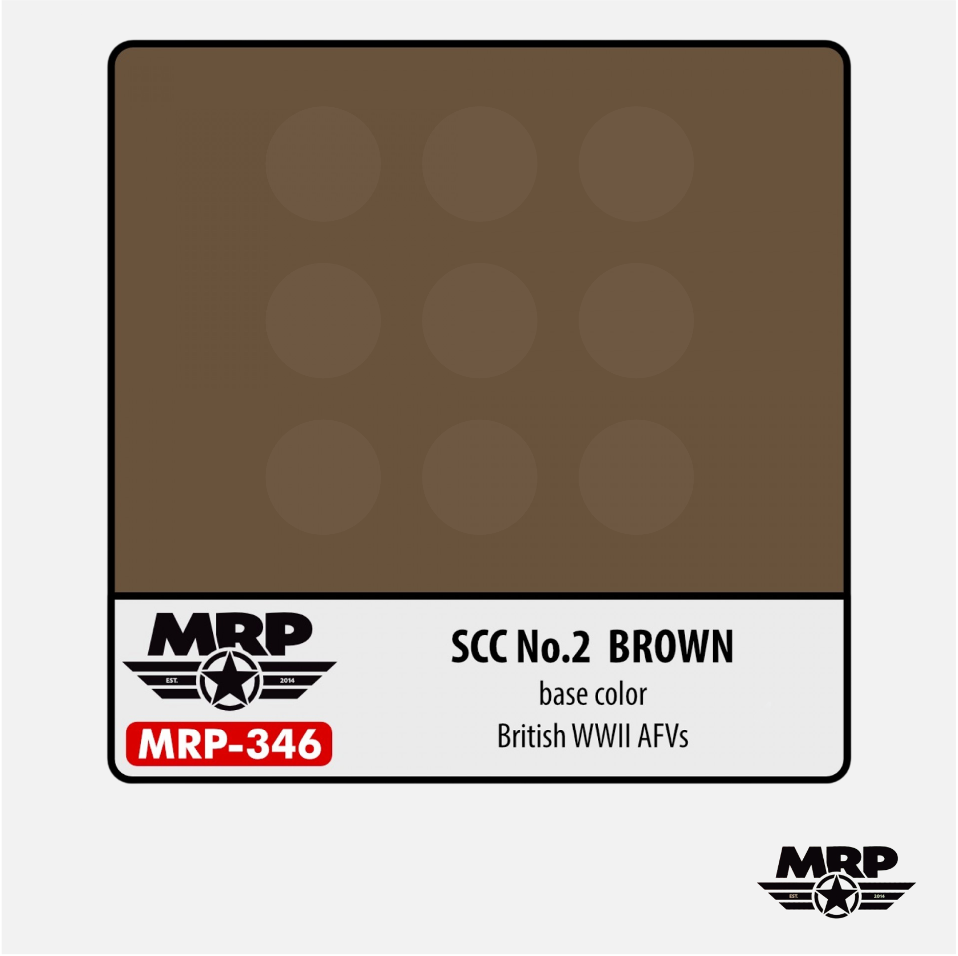 Mr.Paint - Acrylic Lacquer Paint - SCC N° 2 Brown - base color - British WWII AFVs - MRP-346 - Gothaforce
