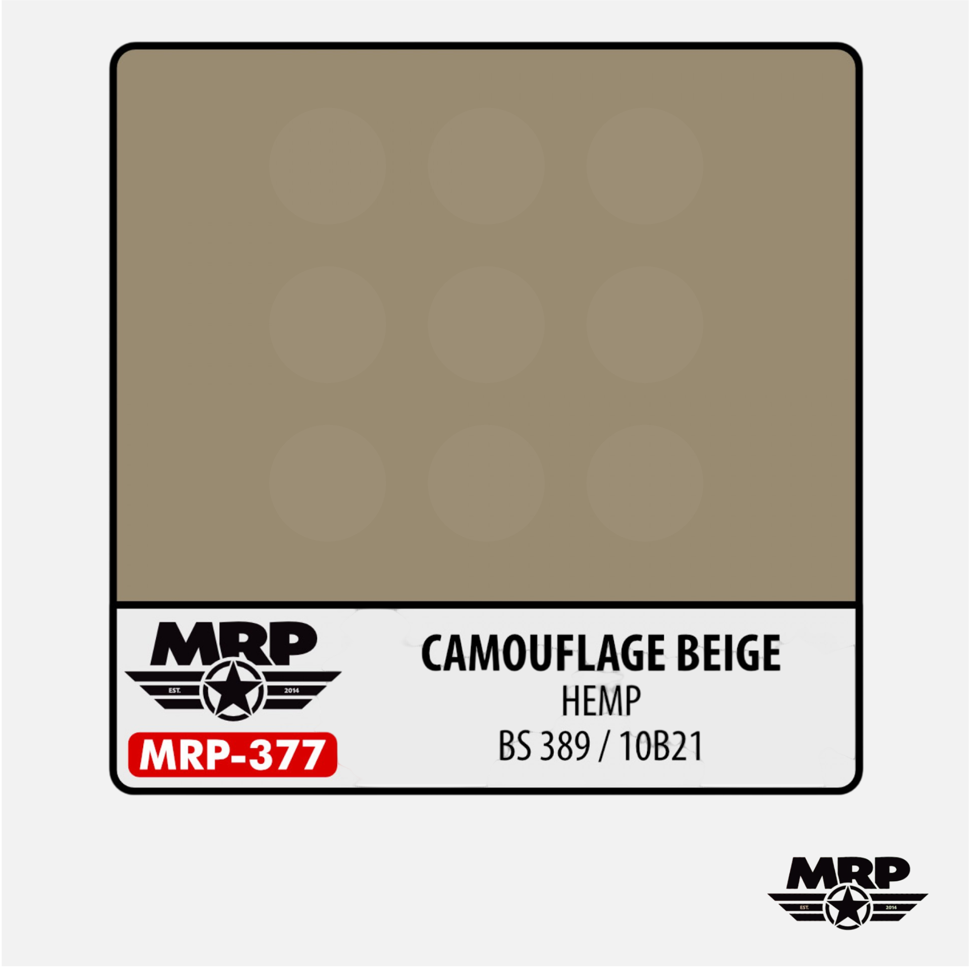 Mr.Paint - Acrylic Lacquer Paint - Camouflage Beige HEMP BS 389 / 10B21 - MRP-377 - Gothaforce