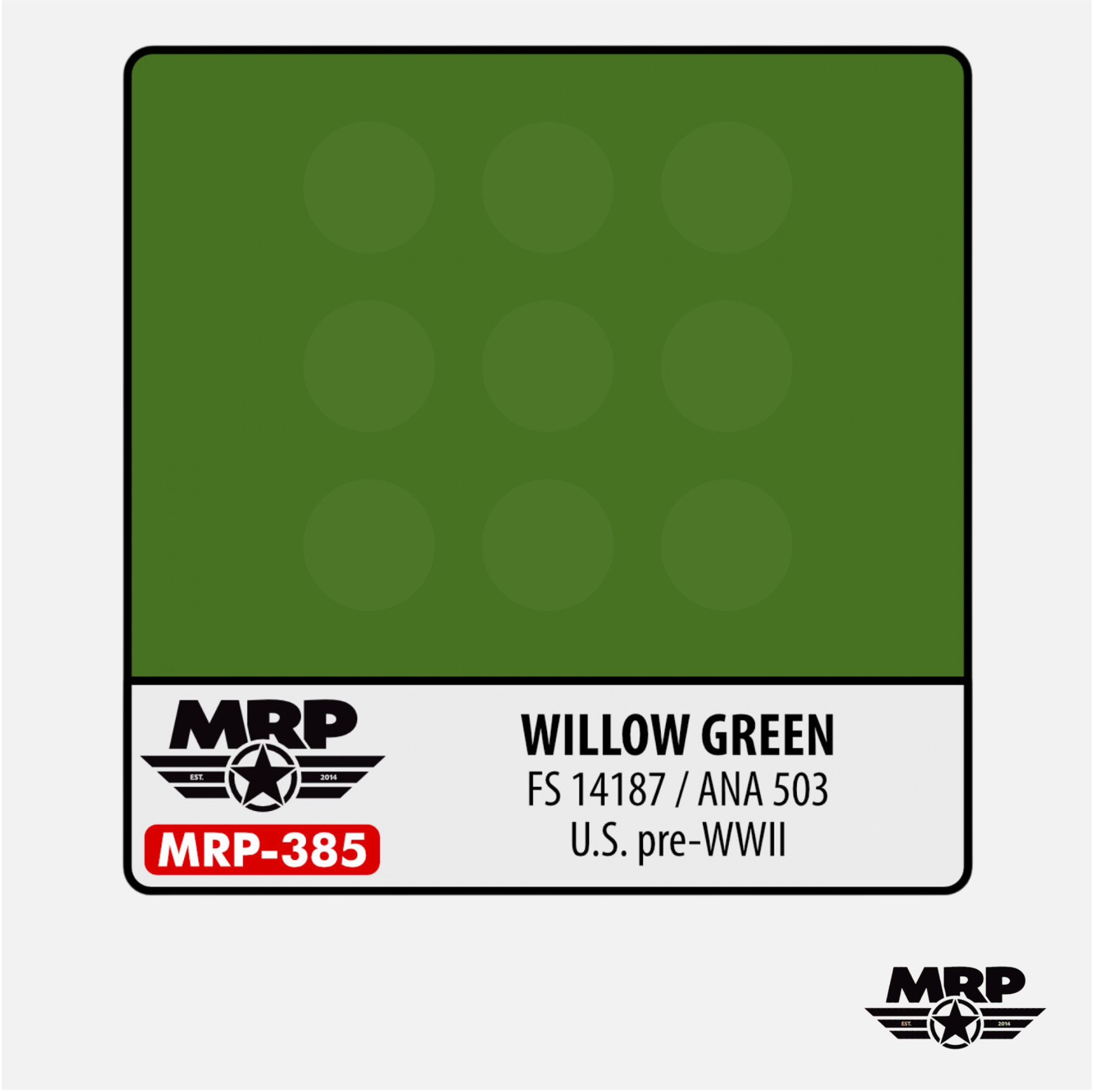 Mr.Paint - Acrylic Lacquer Paint - Willow Green FS 14187 / ANA 503 US pre-WWII - MRP-385 - Gothaforce