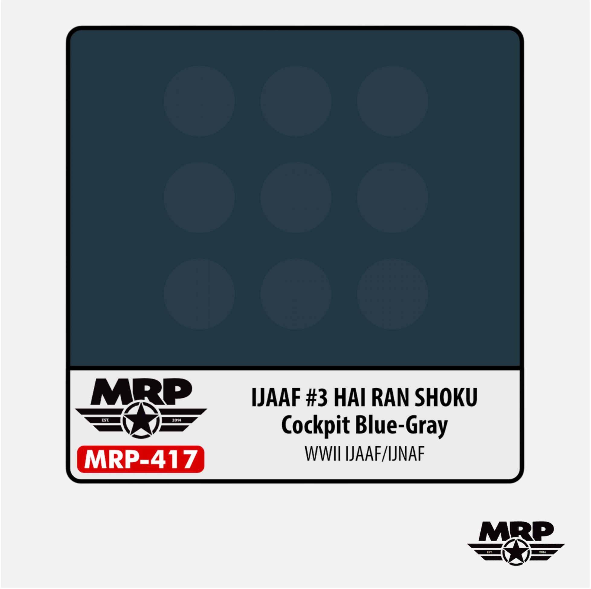 Mr.Paint - Acrylic Lacquer Paint - IJAAF #3 Hai Ran Shoku Cockpit Blue-Gray WWII IJAAF/IJNAF - MRP-417 - Gothaforce