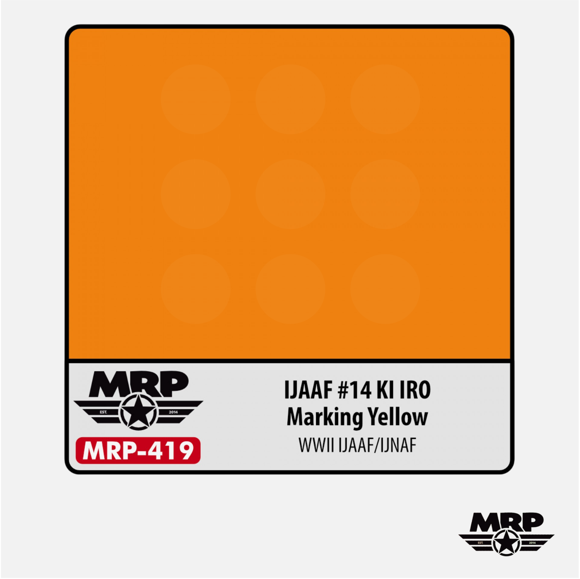 Mr.Paint - Acrylic Lacquer Paint - IJAAF #14 Ki IRO Marking Yellow WWII IJAAF/IJNAF - MRP-419 - Gothaforce