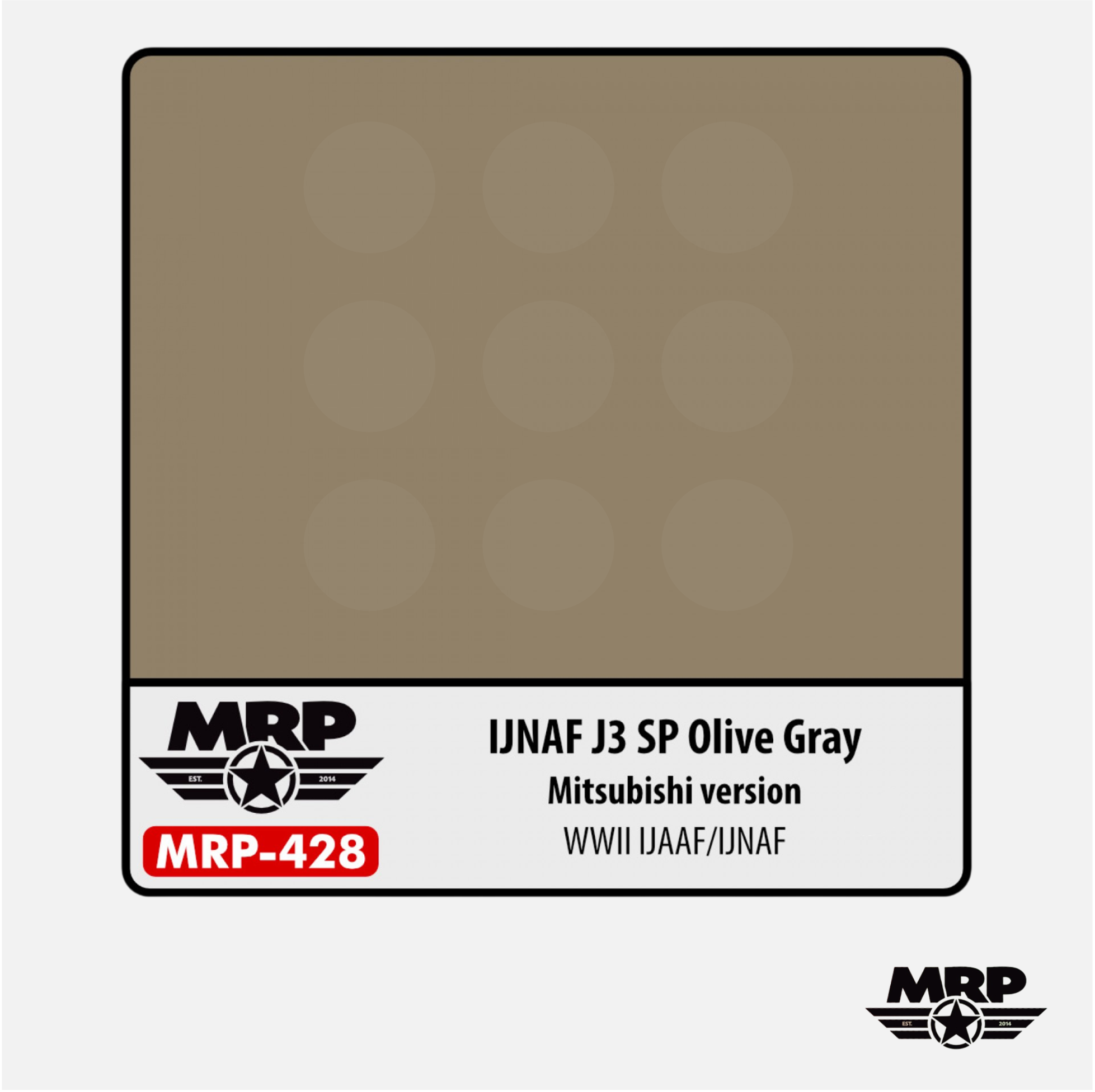 Mr.Paint - Acrylic Lacquer Paint - IJNAF J3 SP Oliver Gray Mitsubishi Version WWII IJAAF/IJNAF - MRP-428 - Gothaforce
