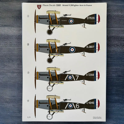 Pheon Decals - Bristol F.2b Fighters Aces in France - 1/3 scale - 32005