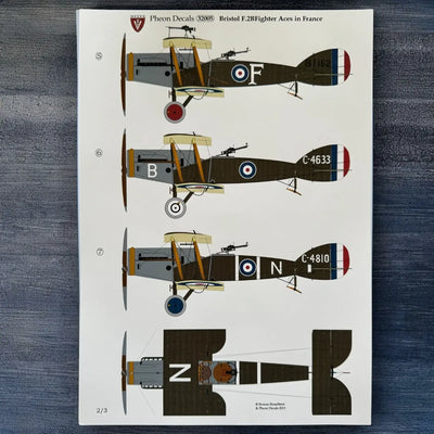Pheon Decals - Bristol F.2b Fighters Aces in France - 1/3 scale - 32005