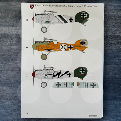 Pheon Decals - Albatros D.V(a) Jasta 5 Volume 2 - 1/32 scale - 32021