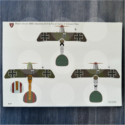 Pheon Decals - Albatros D.V(a) Jasta 5 Volume 2 - 1/32 scale - 32021
