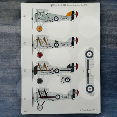 Pheon Decals - Sopwith 7F.1 Snipe Postwar RAF - 1/32 scale - 32043
