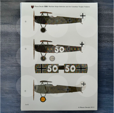 Pheon Decals - Wartime Snipe Selection & Canadian Trophy Fokkers - 1/32 scale - 32044