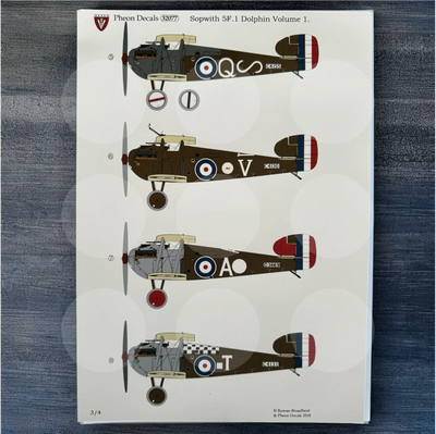 Pheon Decals - Sopwith 5F.1 Snipe Dolphin Volume 1 - 1/32 scale - 32077