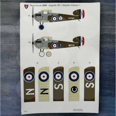 Pheon Decals - Sopwith 5F.1 Snipe Dolphin Volume 1 - 1/32 scale - 32077