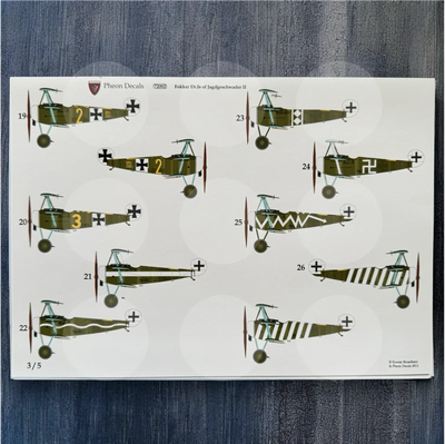 Pheon Decals - Fokker Dr.I Jagdgeschwaeder II - 1/72 scale - 72002
