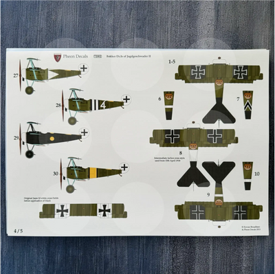 Pheon Decals - Fokker Dr.I Jagdgeschwaeder II - 1/72 scale - 72002