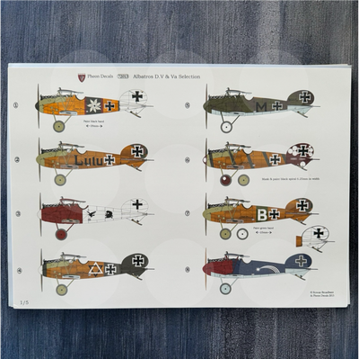 Pheon Decals - Albatros D.V & D.Va Selection - 1/72 scale - 72013