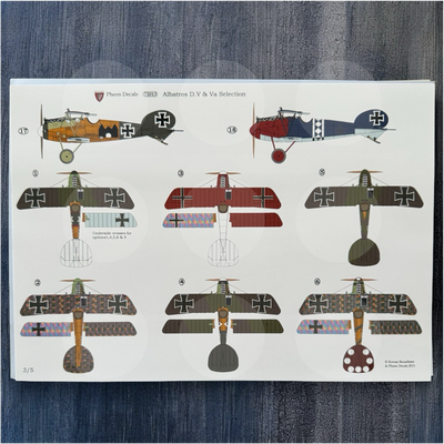 Pheon Decals - Albatros D.V & D.Va Selection - 1/72 scale - 72013