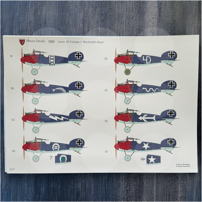 Pheon Decals - Jasta 18 Volume 1 Berthold's Boys - 1/72 scale - 72015