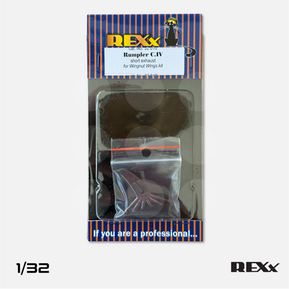 REXx Exhausts - Rumpler C.IV short exhaust for Wingnut Wings - 1/32 scale - REXX-32010 - Gothaforce