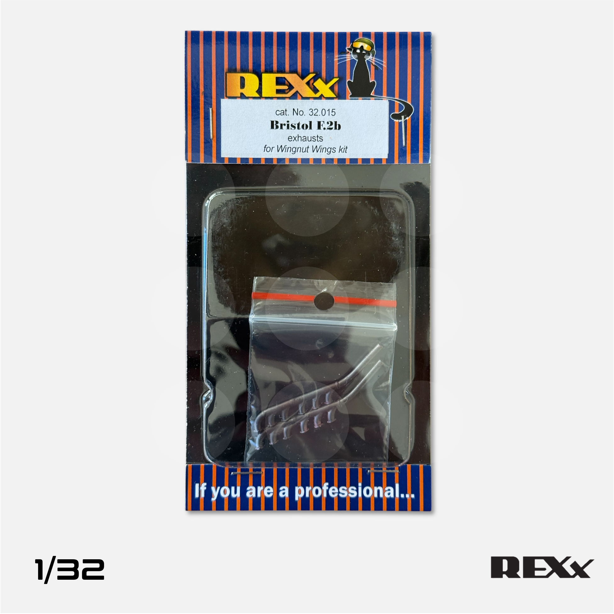 REXx Exhausts - Bristol F.2b Fighter double exhausts for Wingnut Wings - 1/32 scale - REXX-32015 - Gothaforce