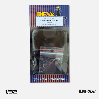 REXx Exhausts - Albatros D.V / D.Va exhaust for Wingnut Wings - 1/32 scale - REXX-32016 - Gothaforce