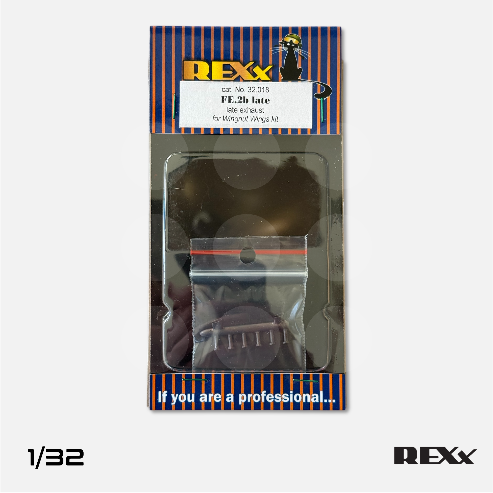 REXx Exhausts - Fe.2b Late exhaust for Wingnut Wings - 1/32 scale - REXX-32018 - Gothaforce